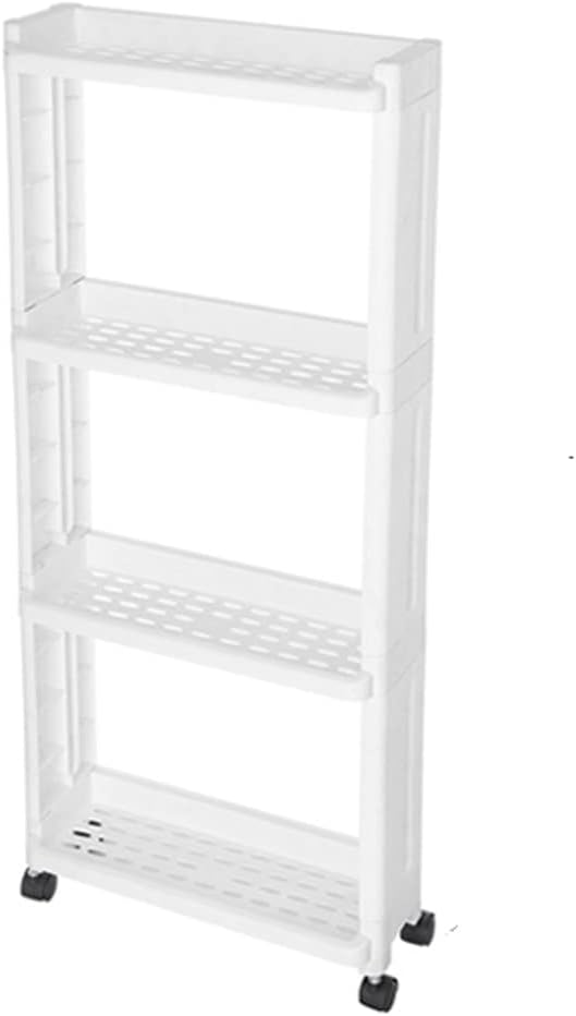Kitchen Storage Rack For Goods Fridge Side Shelf Removable With Wheels Bathroom Organizer Gap Holder