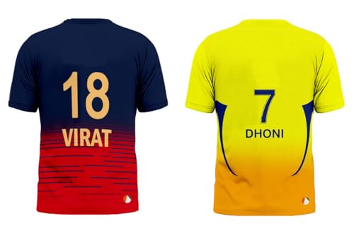 Image of Sports India IPL Cricket Team T Shirt Jersey Combo for (Kid's, Boy's & Mens) L744