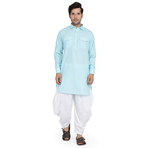 Pyjama Kurta homme bleu tenue ethnique indienne ensemble kurta et salwar taille 44