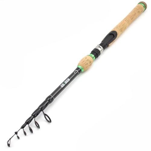 1. Canna da pesca con esca di alta qualità, corpo della canna ad alto contenuto di carbonio 24T, 6 strati di tessuto di carbonio avvolto a croce, robusto e durevole. La canna da pesca ha un design ultracorto con una lunghezza di restringimento di 53 cm-57 cm, comoda da trasportare. Manico in EVA mimetico lungo 20 cm, antiscivolo e assorbente del sudore, non si affaticherà dopo un uso a lungo termine.
