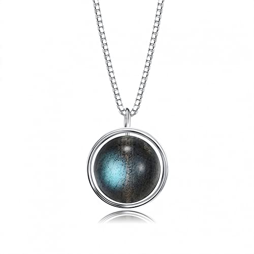 Colliers avec pendentif en pierre de lune femmes bijoux argent 925