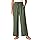 Glacspyg Damas Pantalones Casuales Flowy Pierna Ancha Ocio Pantalones de Cintura Alta Cordón Palazzo con Bolsillos Verde grisáceo M
