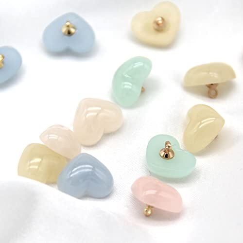 Usosou 20Mm Cute Heart Pearl Buttons, Candy Colorful Buttons, For Clothing, Sewing Shirts, Blazer, Wedding Dress, Handmade Decorations, Diy Crafts(30Pcs 20Mm(3/4")) #TOP7