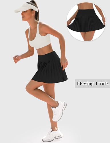 LouKeith Pleated Tennis Skirt High Waisted Golf Skirts with Shorts Pockets Casual Workout Athletic Skorts for Woman2
