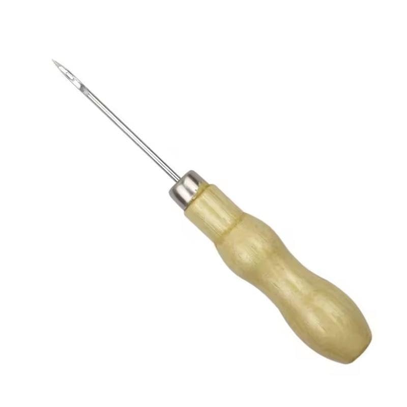MR. DIY Crafts Leather Sewing Awl Set with Wooden Handle β Hand Stitching Awl Needles for Leather Craft, Shoe Repair, Upholstery, DIY Sewing & Craft Tools (9, Pcs Wooden Handle) 2