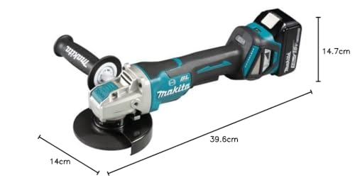 Foto von Makita DGA519RTJ Akku-Winkelschleifer 18 V / 5,0 Ah, 2 Akkus + Ladegerät im MAKPAC