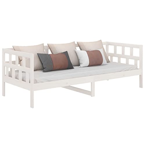 vidaXL Sofá Cama Madera Maciza de Pino Blanco 80x200 cm,832679