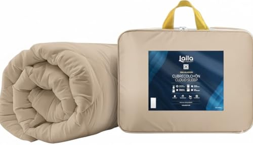 La Mejor Recopilación de Cubre colchon individual - los preferidos. 45 Laila COMFORT Cubrecolchón Suave Cubrecolchon Antiacaros Cloud Sleep Impermiable (Beige, Individual)