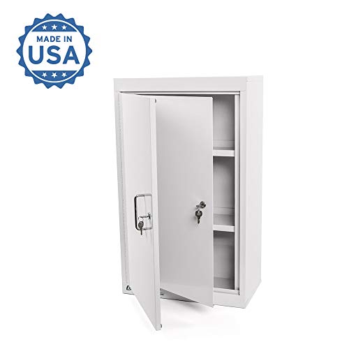 Lakeside LNC-6D Narcotic Cabinet; Double Door, Double Lock, (2) Adjustable Shelves, Beige, 18"L X 10"D X 30"H