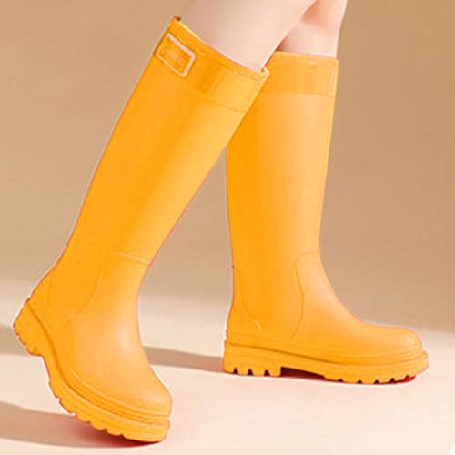 Damen Gummistiefel, Gummistiefel Damen Hoch Wasserdicht Regenstiefel Herren Rutschsicher Abriebfest Regenschuhe mit Halbhoher Wade Unisex Bequem Arbeitsschuhe Leicht Atmungsaktiv Stiefeletten