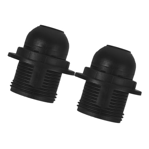 DIYEAH 2 Pcs Lamp Holder Lamp Socket Replacement Lamp Parts Light Fixture Base Light Bulb Adapter Ceiling Socket Base Light Screw Sockets Bulb Socket Holder Black