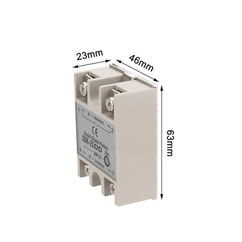 Relais monophasé SSR-25DD coque blanche isolante haute performance 5-60VDC