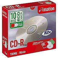 Imation CD-R 52x 700MB/80min 10 Pack (5x 2pk Disc Box Slider) Showbox