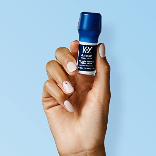 K-Y Duration Spray 0.16 fl oz, for Men, Adult Couples, Lidocaine Numbing Male Genital Desensitizer to Last Longer, Pleasure Enhancer, 36 Sprays, No Mess Easy Application