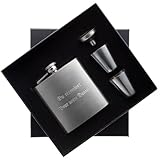 🥃 Coffret complet pour amateur de spiritueux – Inclut 1 flasque en inox gravée (230 ml), 2 verres inox et 1 entonnoir assorti pour remplir facilement la flasque. Un ensemble élégant et durable pour déguster whisky, rhum, cognac ou liqueurs avec style