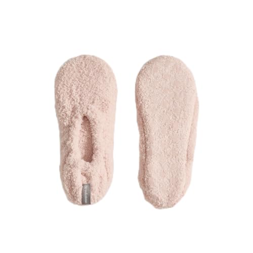 Image of Brookstone Plush Footie Slippers for Women with Memory Foam Insole