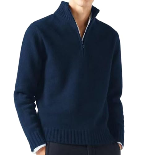 Suéteres de cuello alto para hombre ZBDZSW de punto casual 3