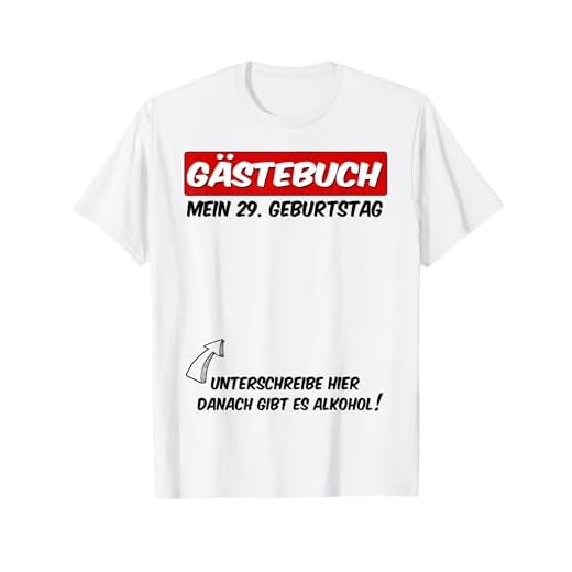 29 cumpleaños Libro de visitas 29 años Lista de invitados Cumpleaños Camiseta