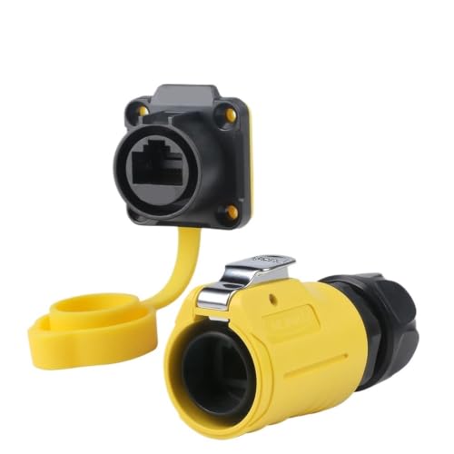 Conector RJ45 CAT6 industrial LP20 IP68 para evitar cortes de red por humedad en paneles