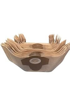 fg spares compatible Workpro Wet and Dry Vacuum Cleaner Bags, 20L Capacity, Paper Dust Collection Bags, 10 Pack