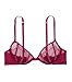 Victoria's Secret Fashion Show '24 Women's Sheer Shine Low-Cut Demi Bra, Campari, 34C