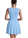 HOCILLE Women's Sexy Square Neck Mini Dresses Sleeveless Ruched Waist Ruffle Hem Club Party Short Dress, Small, Baby Blue