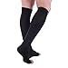 Doc Miller Open Toe Compression Socks, 20-30 mmHg, Toeless Compression Sleeves for Legs, Knee High Stockings for Shin Splints, Varicose Veins, Travel, Calf Support & Muscle Recovery, Men & Women, Pair