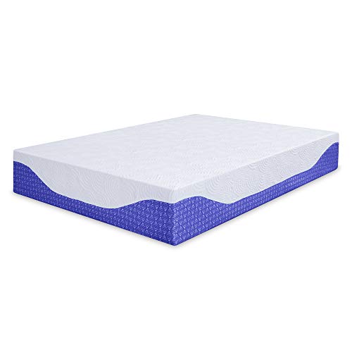 Primasleep 12 Inch Multi-Layered I-Gel Infused Memory Foam Mattress | Cobalt Blue | Queen #TOP3