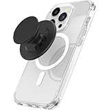 PopSockets Japan - ポップソケッツ ジャパン PopGrip MagSafe アダプターリング付き チャコール ブラック MagSafe ラウンド ポップグリップ スマホグリップ&スタンド