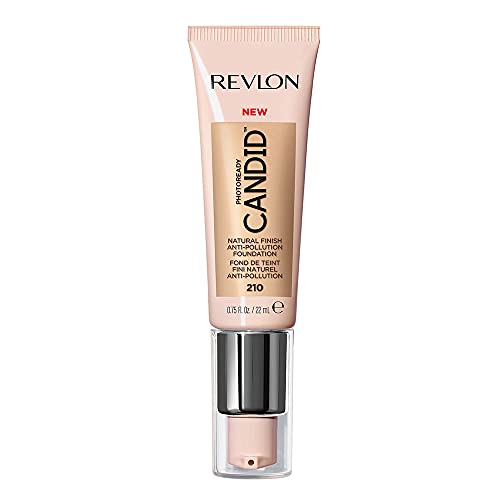 Image of Revlon PhotoReady Candid Natural Finish Foundation, with Anti-Pollution, Antioxidant, Anti-Blue Light Ingredients, Natural Ochre (210), 22 ml