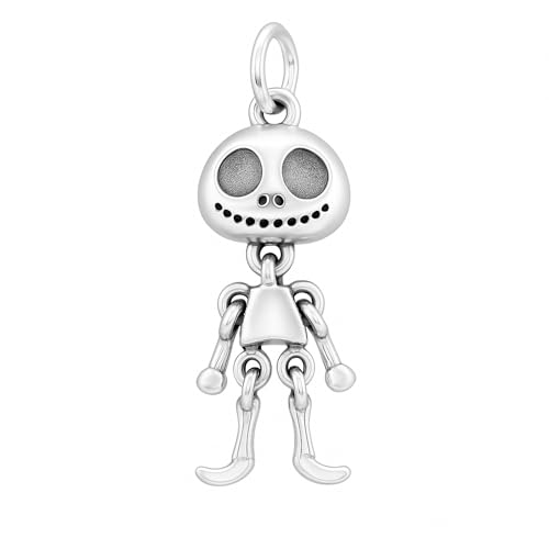 Collar de plata de ley oxidada con colgante de fantasma infantil texturizado