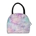 Damska torba chłodząca na lunch uni-corn galaktyka fioletowa pastelowa izolowana torba na lunch izolowana torba chłodząca o dużej pojemności torba bento na piknik do biura podróży