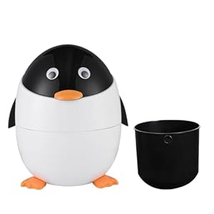 Garneck Pinguin Mülleimer mit Deckel