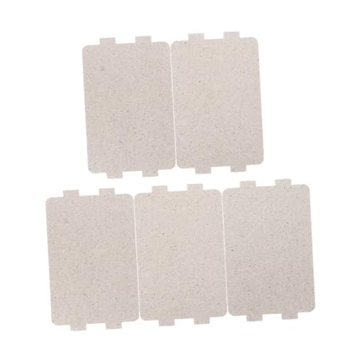 Cabilock 5 Pcs Sheet Microwave Mica Flakes Dustproof Oven Rack Microwave Cover for Food Mica Paper Silver