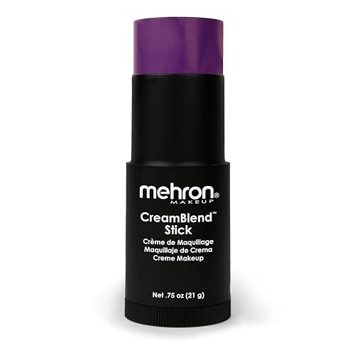 Image of Mehron Makeup CreamBlend Stick | Face Paint, Body Paint, & Foundation Cream Makeup | Perfect for Halloween .75 oz (PURPLE)