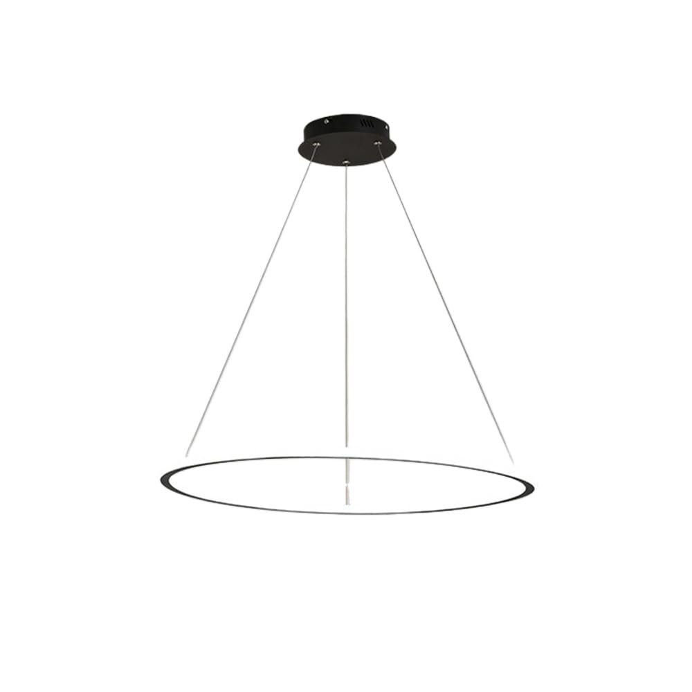 Suspension ronde scandinave en alu au fini mat pour bureau chic