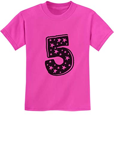 Tstars I'm 5 Superstar 5th Birthday Shirt Boy Girl Five Year Old Toddler Kids T-Shirt