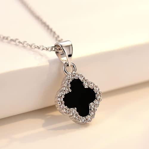Four Leaf Crystal Clover Necklace Earring Set for Women | 18K Gold Plated Cubic Zirconia Bracelet | 4 Leaf Lucky Pendant and Ear Studs | Jewelry Gift for Her - Image 6