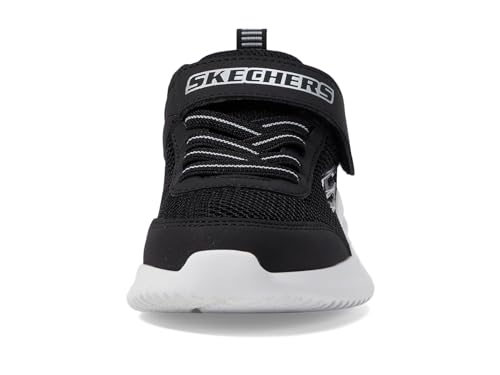 Skechers Kids Boys Bounder-Tech Sneaker, Black/Silver, 1.5, Little Kid