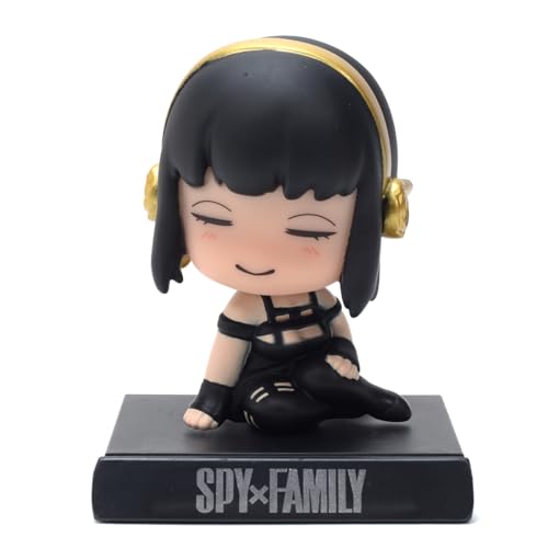 Image of Daiyamondo Super Hero Anime Polyvinyl Chloride Action Figure Bobble Head for Car Dashboard Office & Study Table Decoration for Everyone (Spy Black Girl),9 X 7.5 cm