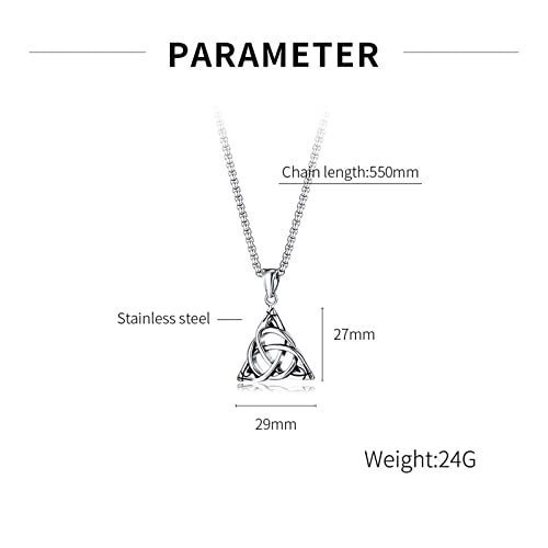 Collier en titane pour hommes, pendentif triangle style urbain branché