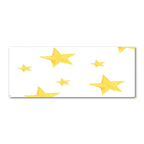 Dosseret en verre de cuisine Tulup étoiles jaunes 125x50cm pour illuminer vos moments de cuisine