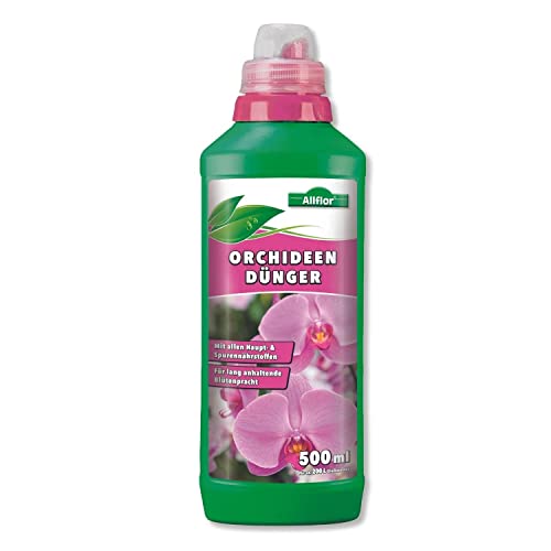 Allflor Engrais orchidées 500 ml I Engrais longue durée très économique I Engrais favorisant une floraison durable des orchidées I Engrais liquide avec combinaison idéale d'éléments nutritifs | Engrais liquide pour fleurs