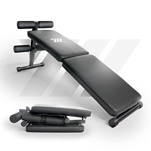 YM Banco Multifuncional Para Abdominales, Basculante, Ajustable, Home Gym Fitness Training Bench, Total Body, 200 kg, Con Arco Inclinable