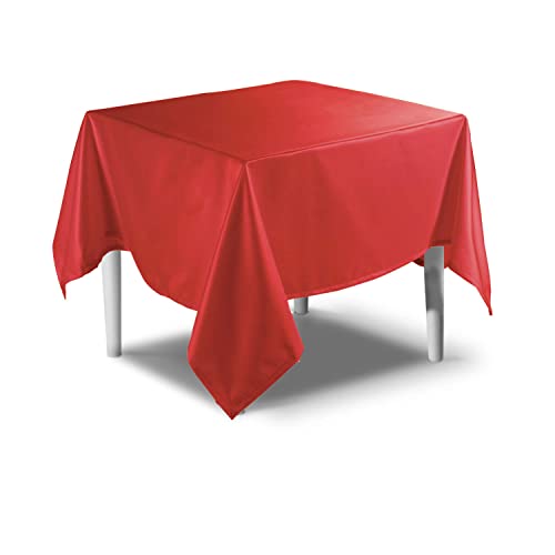MyVorrei Mantel cuadrado antimanchas Unido de poliéster 100% 220x220 con 8 servilletas Cover