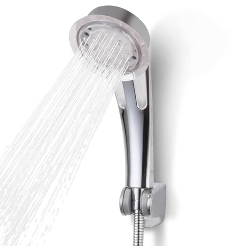 Cabezal de ducha LED manual cromado con 3 temperaturas