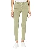 PAIGE Women's Hoxton Transcend Denim Gold Double Button Colored Ankle Jean, Vintage Cactus, 32