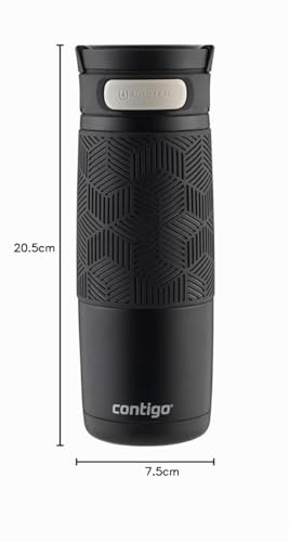 Miniatura 5 de Contigo Vaso Termico Transit Autoseal, Termo Café, Taza de Viaje en acero inoxidable, Vaso Termo antigoteo, Copa con Tapa fácil de limpiar sin BPA, 470 ml