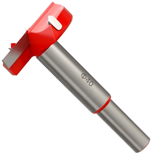 CSOOM Forstnerbohrer 40mm - Forstner Bohrer für Holz, Forstner Bits mit Rundschaft, Zubehör Bohrmaschine