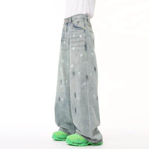 Men's Jeans Autunm Graffiti Casual Loose Commute Home Slim Fit Weekend Date Long Pants3